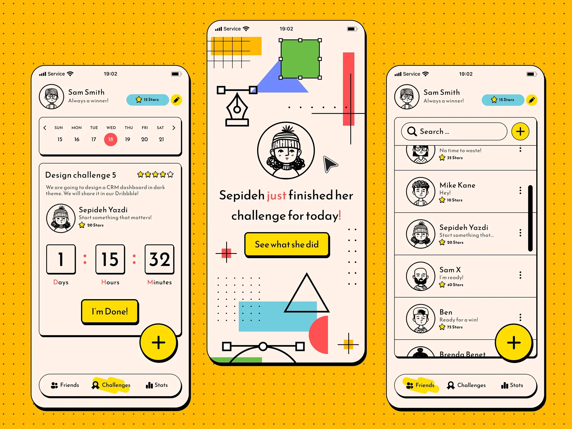 Sepideh Yazdi 新粗野主义视觉风格的 UI 设计作品